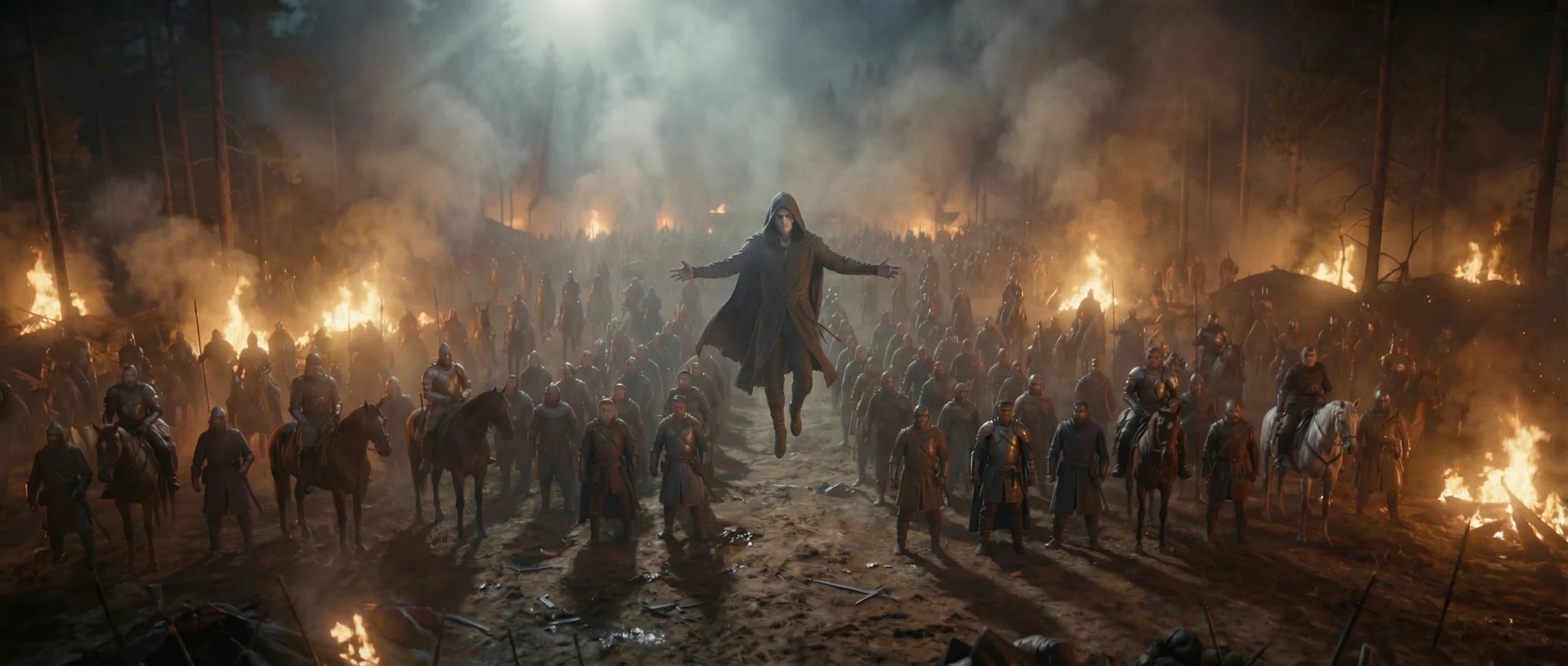 HOF "Vessel" Sorcerer Levitating in Burning Forest