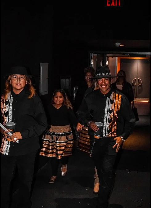 Guests arriving at the theatre